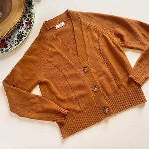 Jaqueline de Yong Burnt Orange Cardigan | XS